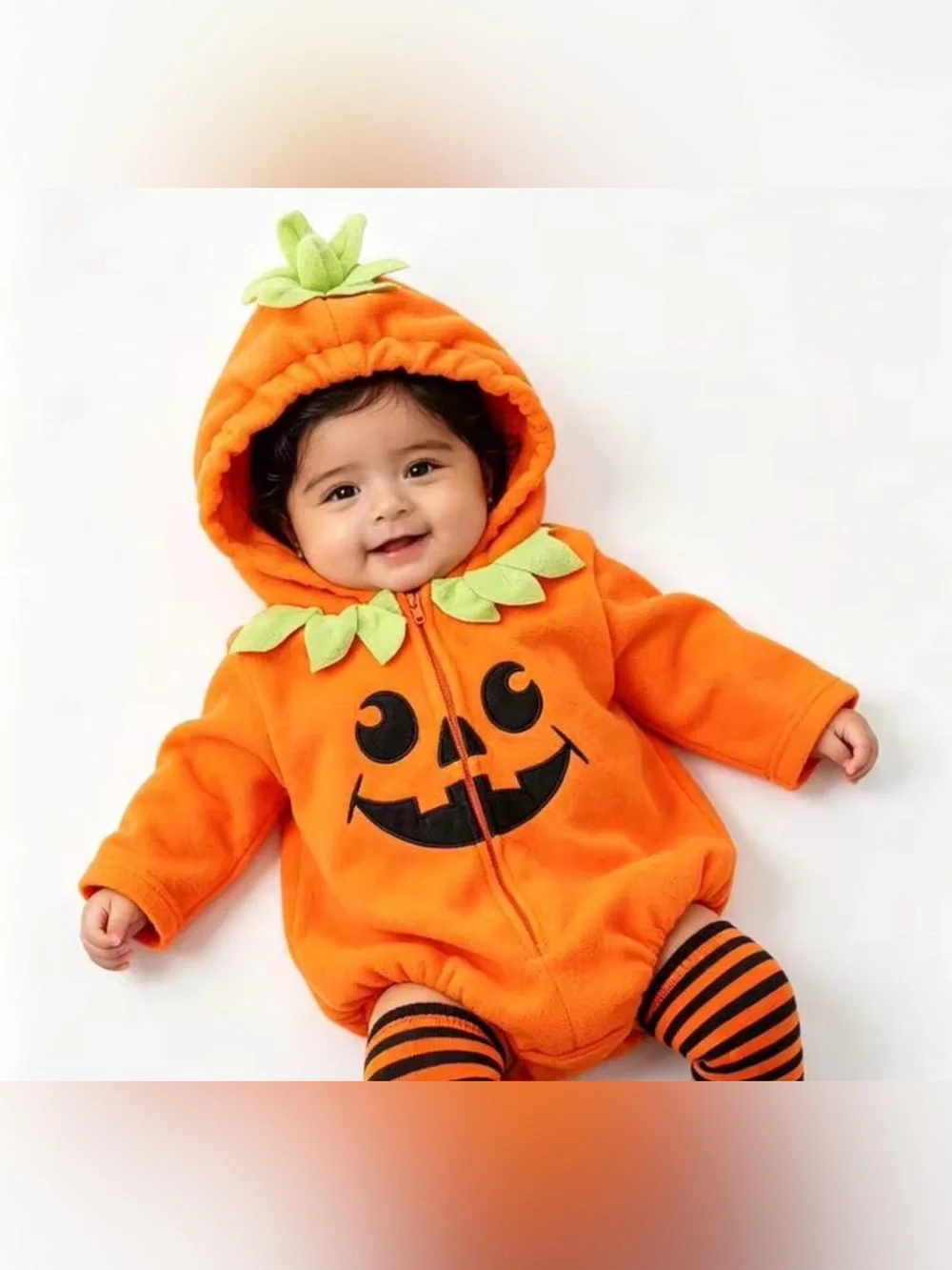 ADORABLE ORANGE 🎃 BABY PUMPKIN 🎃 HALLOWEEN COSTUME SIZE 12-18 MO (80) 🌟EUC🌟